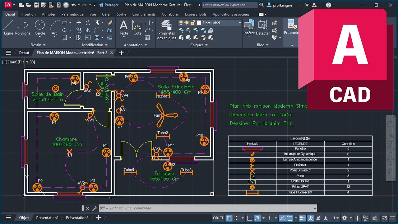 AutoCAD Immo : Dessinez le Plan Architectural et Électrique d'un Studio (Tuto Complet 2h)
