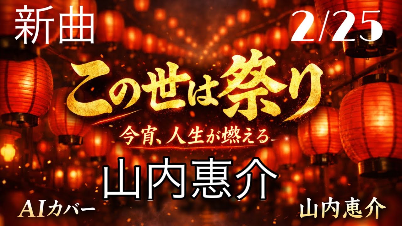山内惠介【新曲】この世は祭り/COVER/AI【AI演歌】