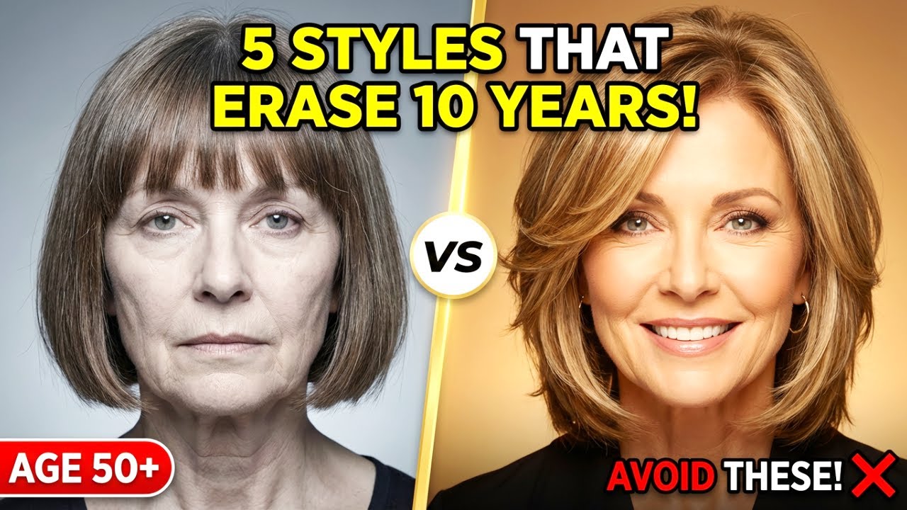 5 Hairstyles That Make You Look 10 YEARS YOUNGER Over 50 (vs. The Ones That Age You!)