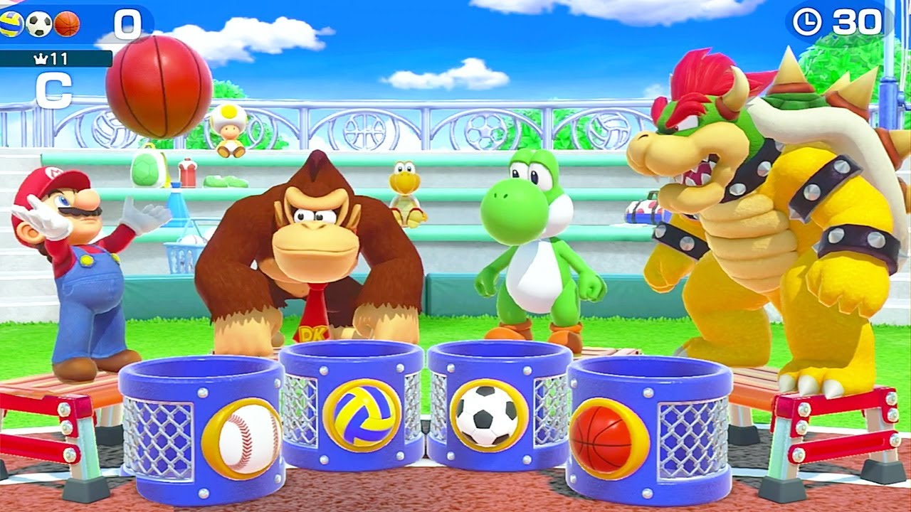 Super Mario Party / Minigame / Yoshi Mario vs Bowser Donkey Kong /Adreanna