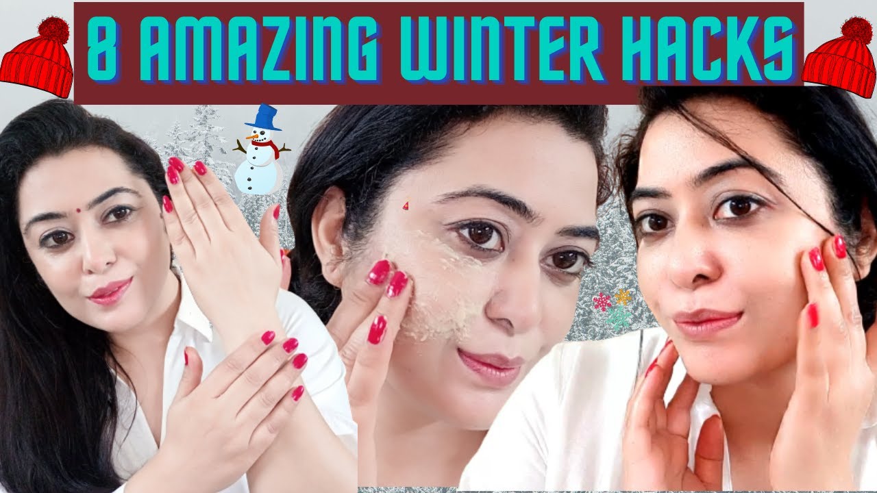8 Winter Hacks- No wrinkles No dry skin, Only glass skin👌#winter #skintightening #glow #poojaluthra