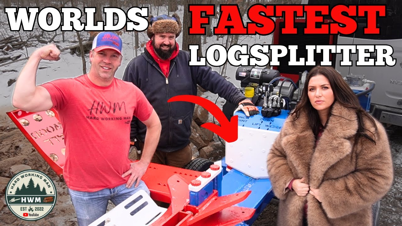 Amazing Machines! Fastest Most Powerful Gas Log Splitter Ever Produced