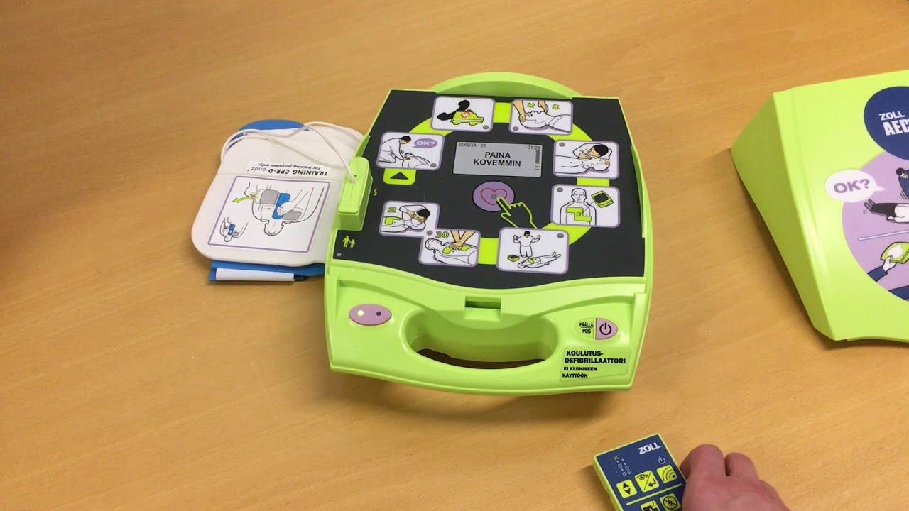 ZOLL AED PLUS harjoitusdefibrillaattorin käyttö