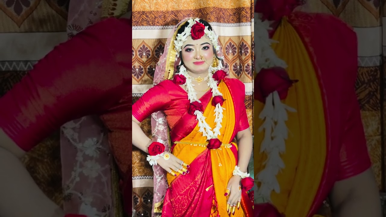 আত্রাই থেকে সান্তাহার বউ সাজাতে গিয়েছিলাম ☺️✌️#foryou #bridelmakup #viral #bangladeshibridalmakeup 