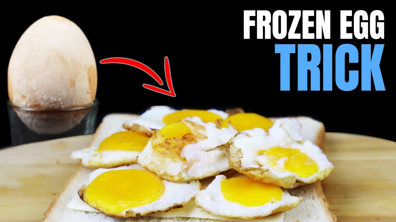 MINI FRIED EGGS TRICKS - Frozen Egg Sliced And Fried