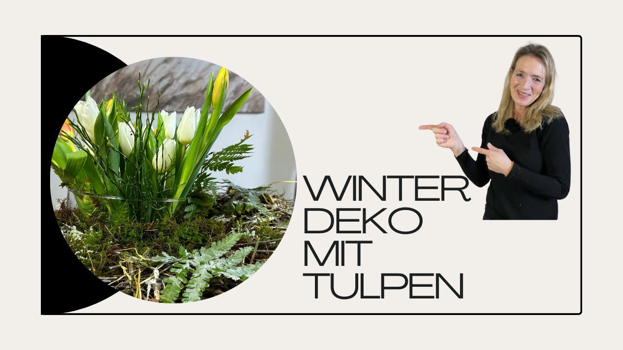 Kleines Frühlingserwachen 💛Tulpen treffen auf frostigen Farn 💚 DIY für ein gemütliches Wohnzimmer