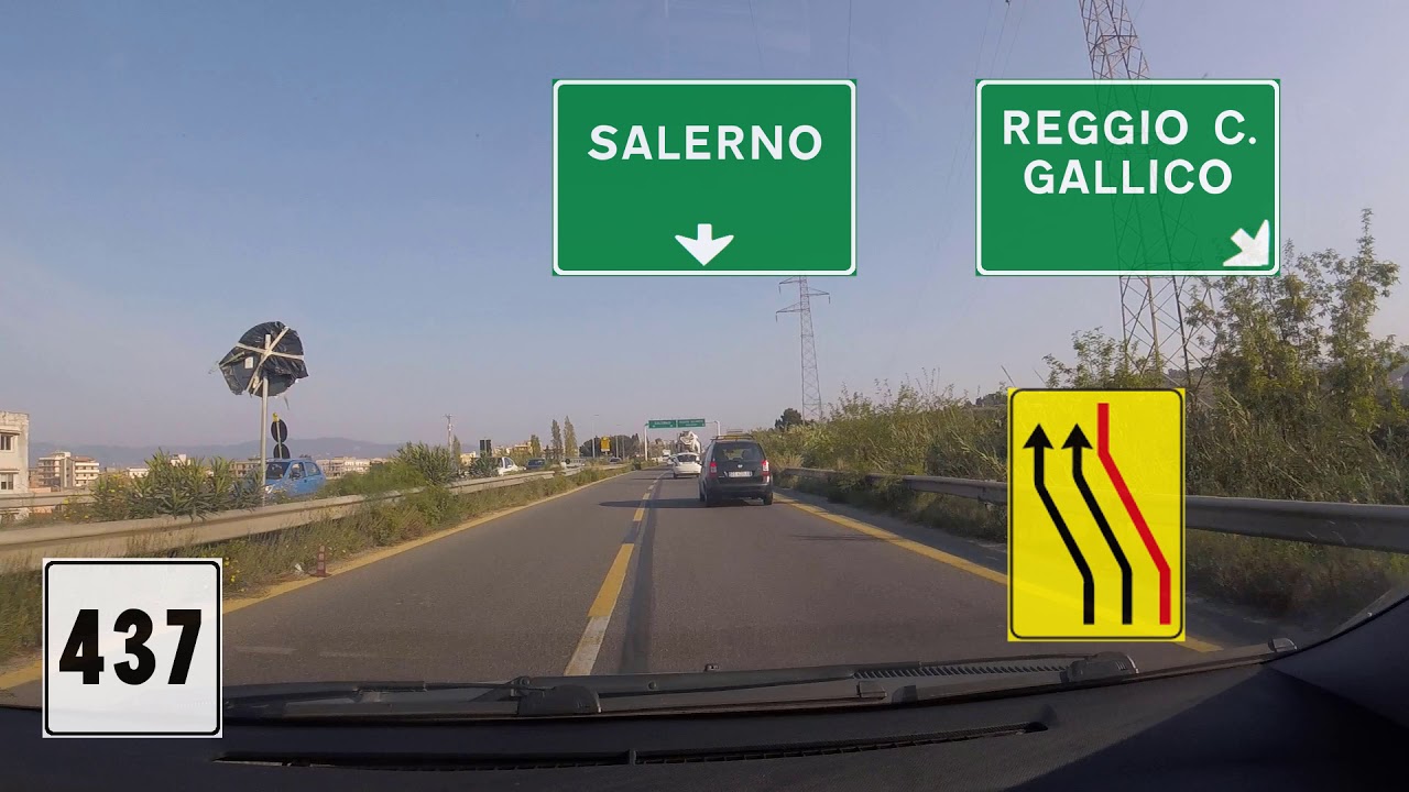 I - RA4 e autostrada A2dir - Tratto Reggio Calabria Centro-AdS Villa San Giovanni est