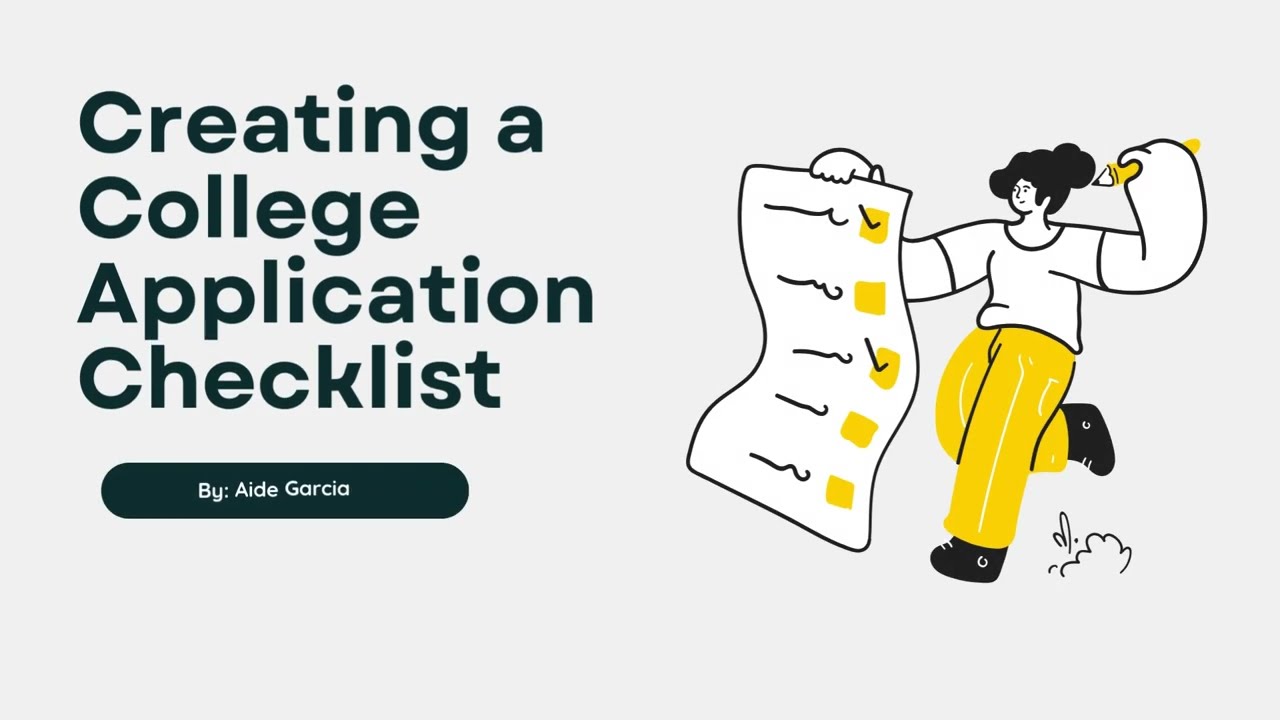 Creating a College Application Checklist