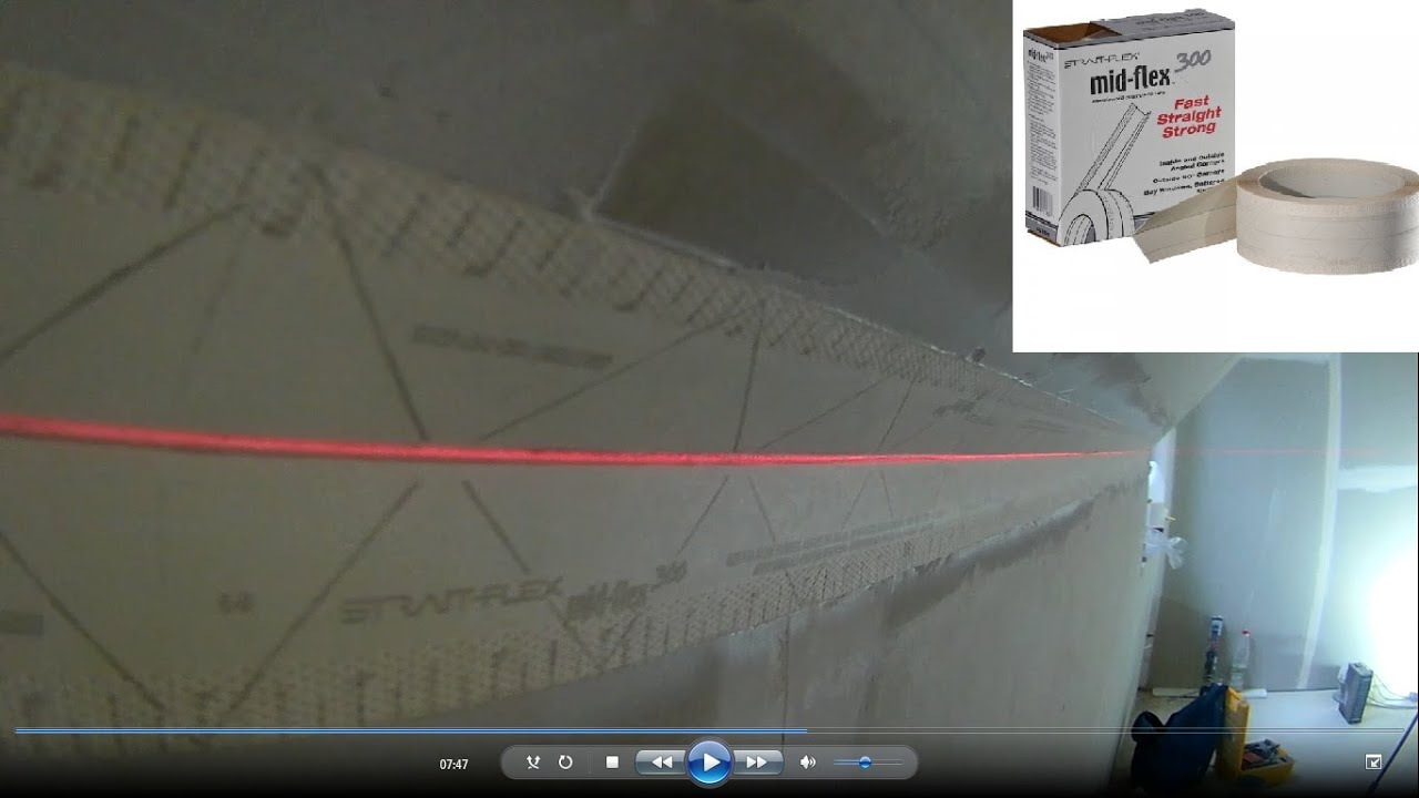Jak wkleić taśmę narożną na poddasze strait flex mid-flex,  tuff tape. no-coat flexible corner