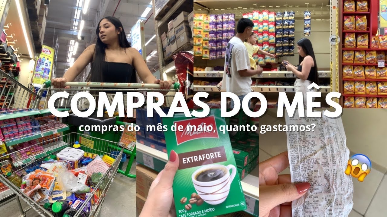 COMPRAS DO MÊS COMPLETA NO ATACADÃO, compras do mês de maio, estava mais barato, quanto gastamos💖🛒