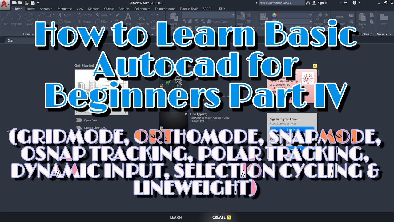 Learn Advance Autocad Command for Beginners Part IV