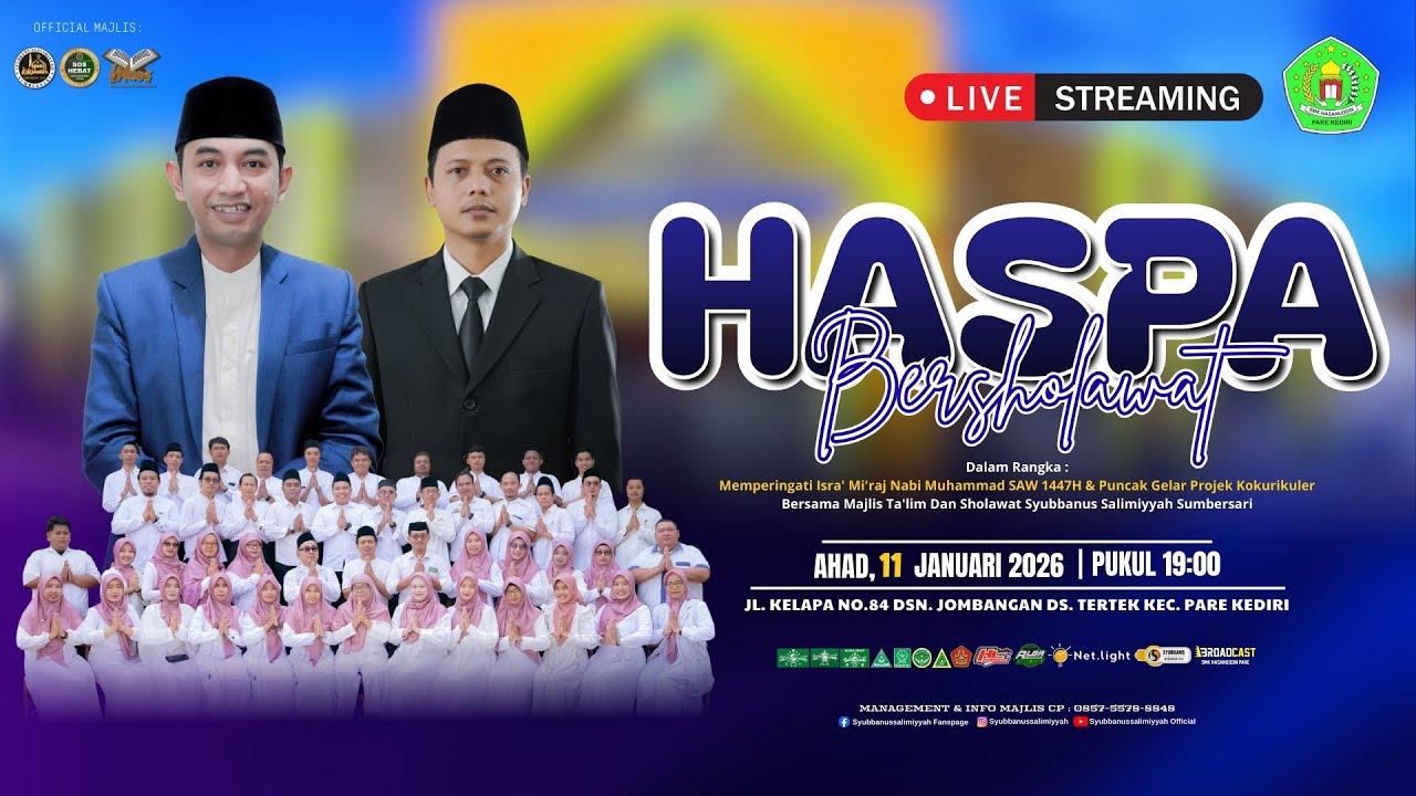 🔴 PRA HASPA BERSHOLAWAT BERSAMA MAJLIS TA`LIM & SHOLAWAT SYUBBANUSSALIMIYYAH