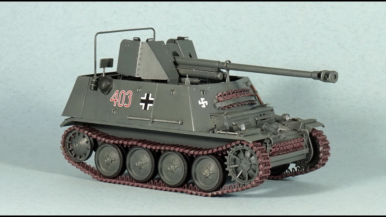 Sd.Kfz.132 Panzerjager Marder 2 Ausf. D 1:35 (bronco) обзор масштабная модель бронетехника / Model
