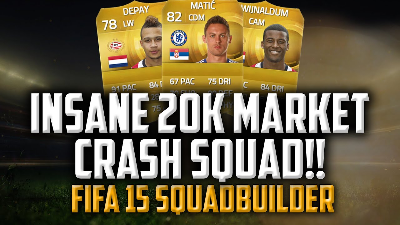 FUT15 | 20K INSANE MARKET CRASH SQUAD! FIFA 15 SQUADBUILDER!
