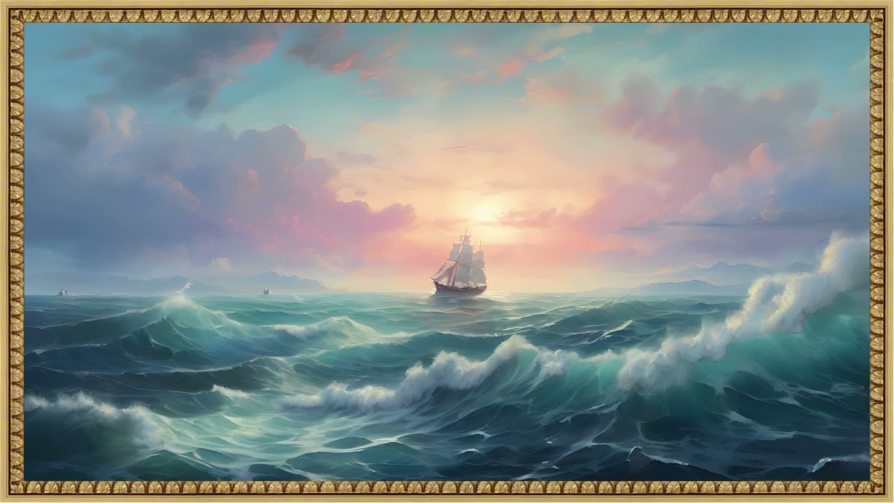 Ocean Sunset Serenity |Frame TV Art Screensaver for TV Wallpaper| 2 Hour Frame Art
