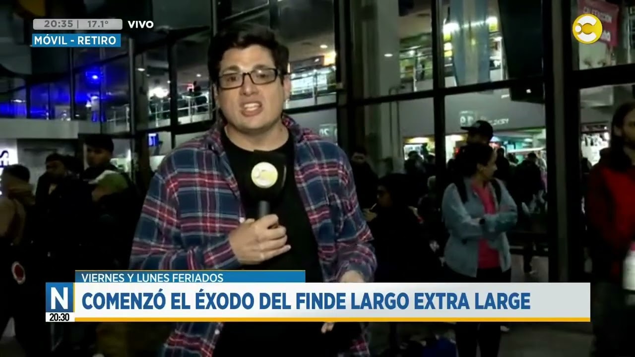 Comenz&oacute; el &eacute;xodo del finde largo extra large │N20:30│ 20-11-25