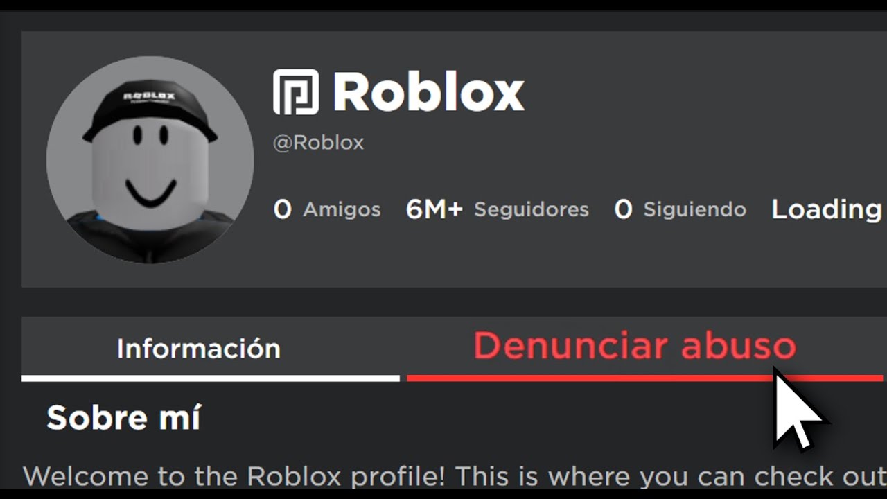 Denuncie la cuenta de Roblox