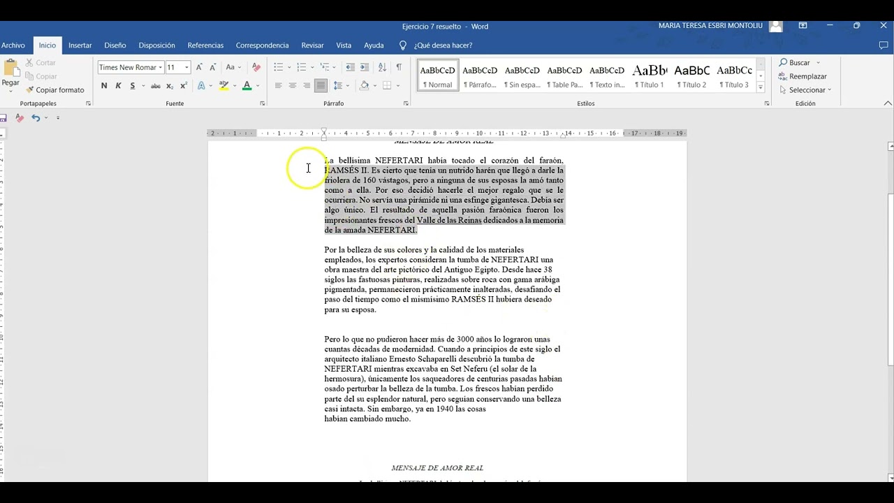 Ejercicio 7 Word