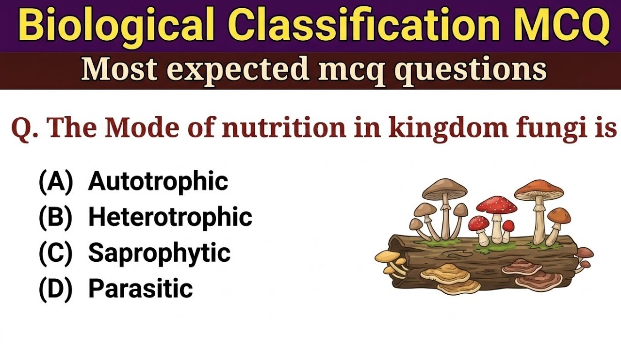 Biological Classification Class 11 Biology MCQ | Biology MCQ 2025 | NEET 2025 MCQ