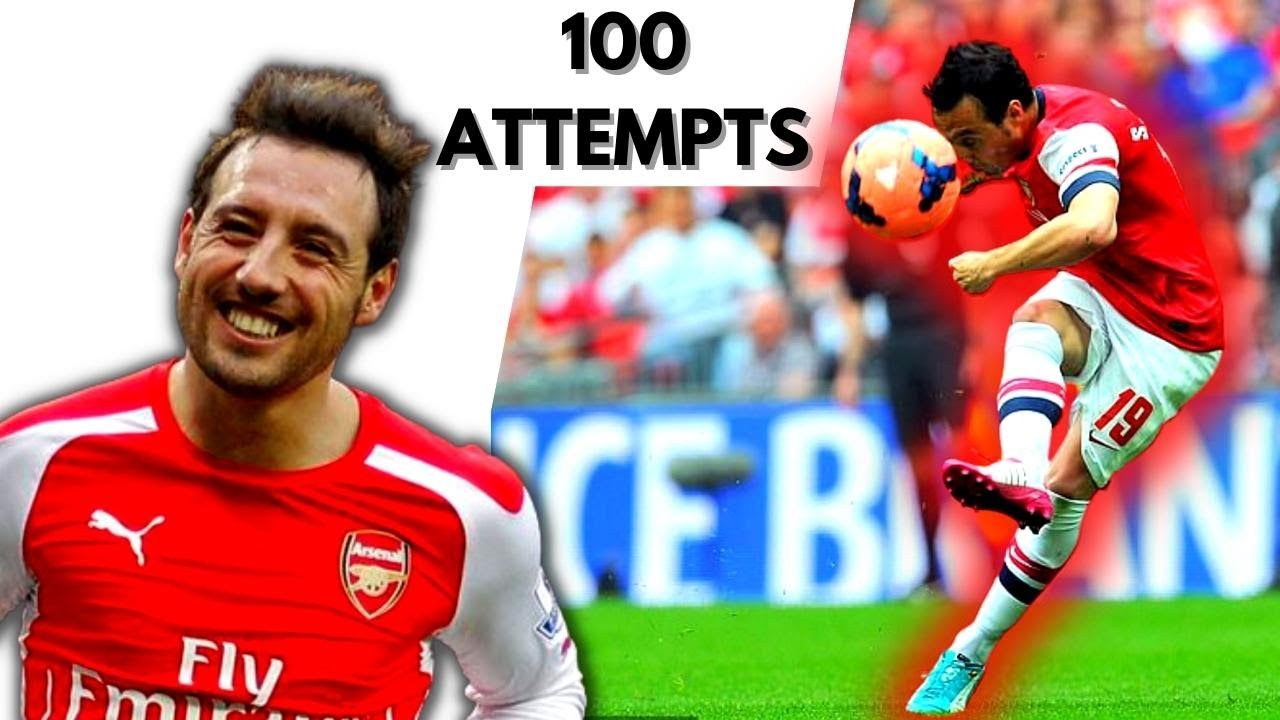 Santi Cazorla FA Cup Final FREE KICK! 100 Attempts