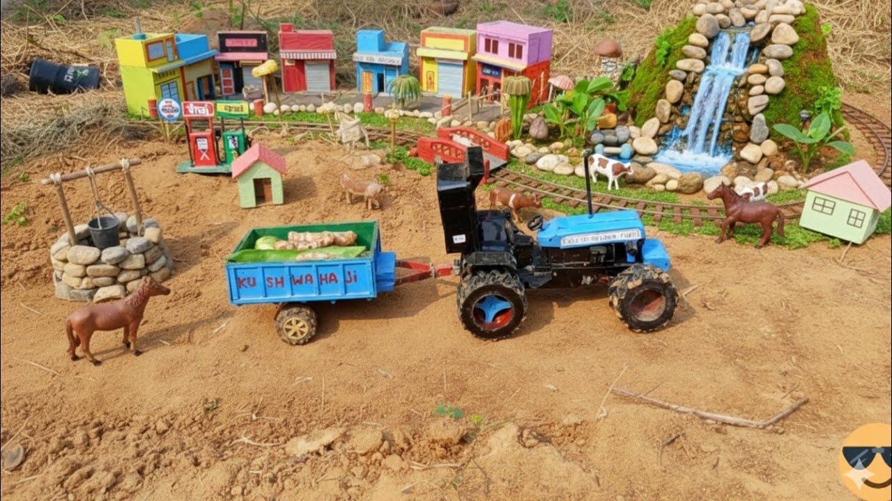 Rc tractor New holland with full loaded trolly tochan king and Johndeer 5050d trolly tournament  