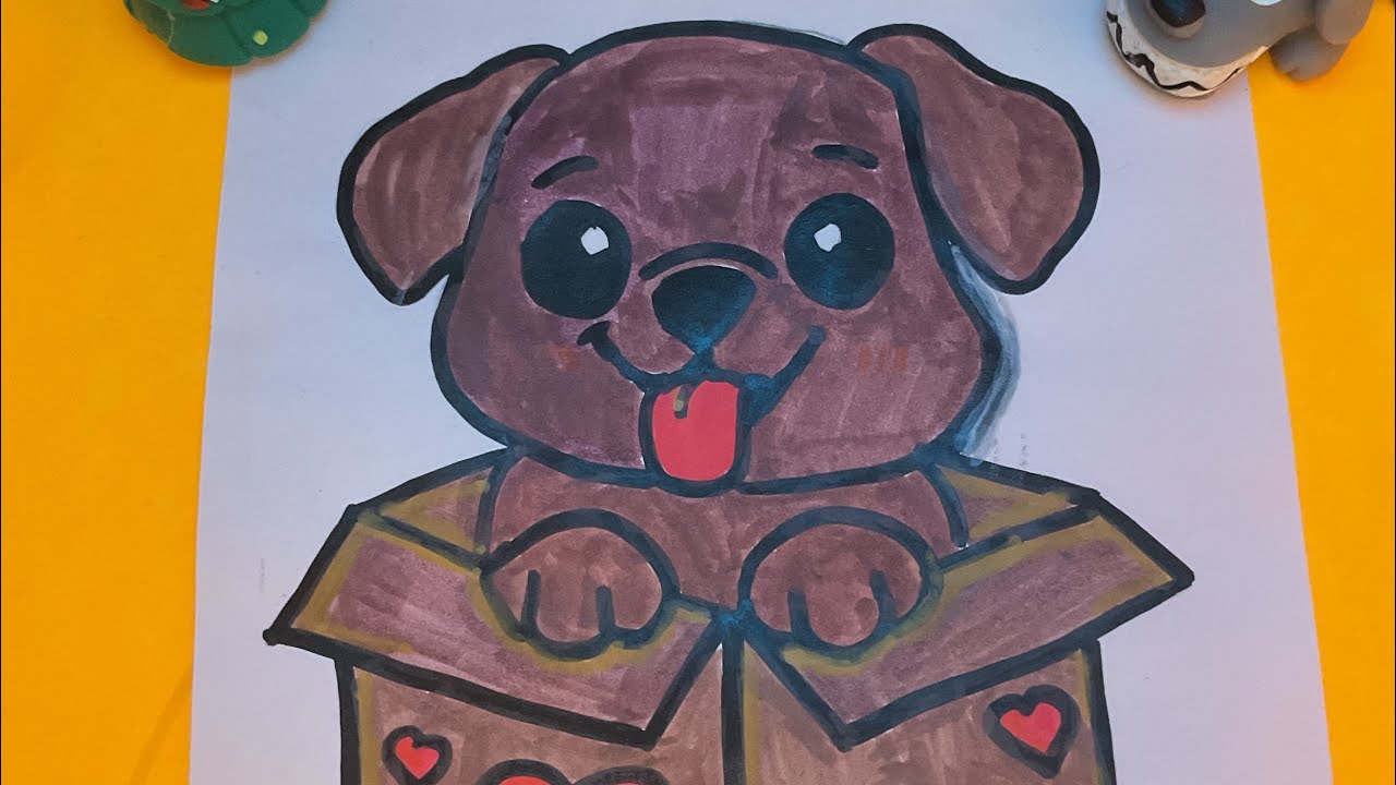 Magic puppy painting 🐶 #cute #art #nimeeshaart #puppy #puppycolouring #colouring #dog 
