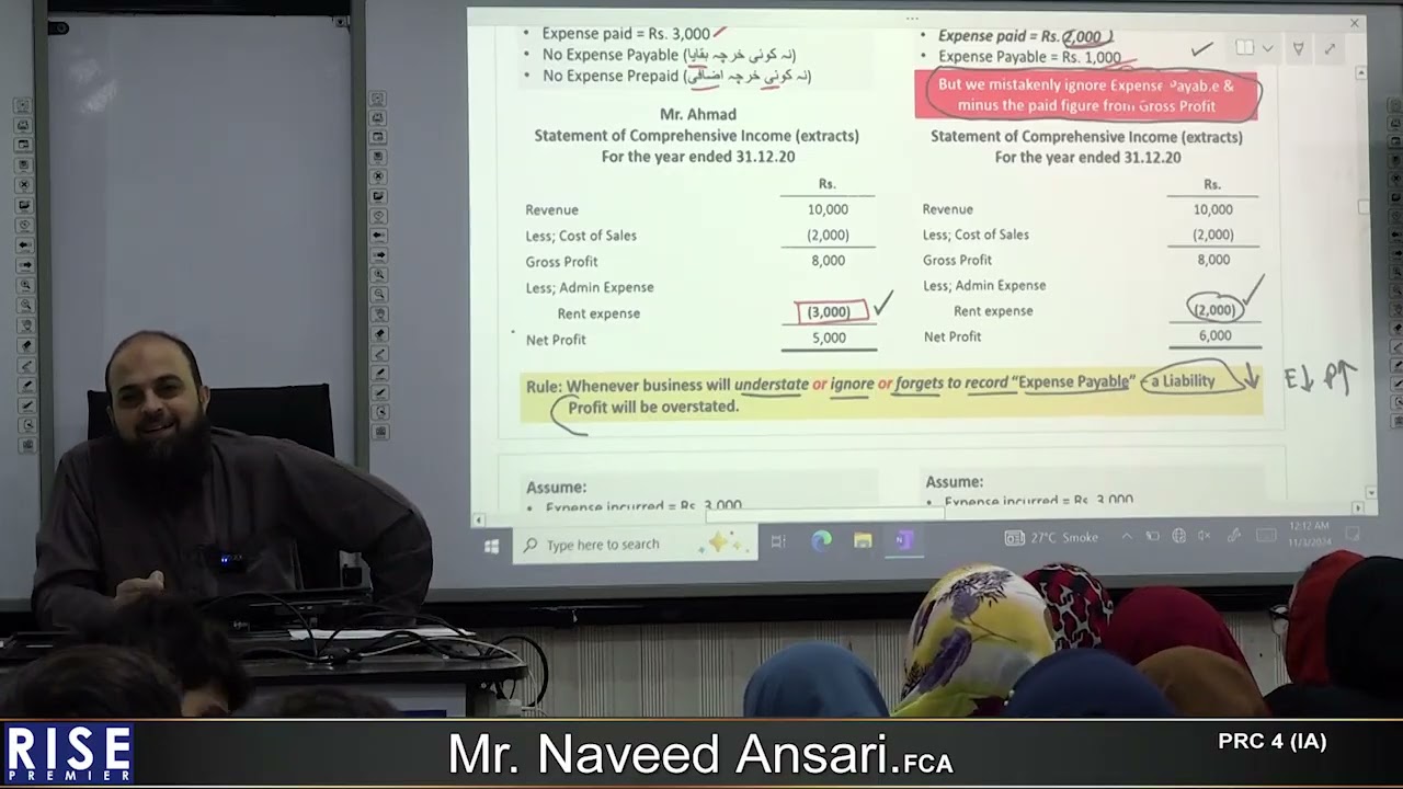 PRC 4 Accruals and prepayments Revision lectures by sir Naveed Ansari