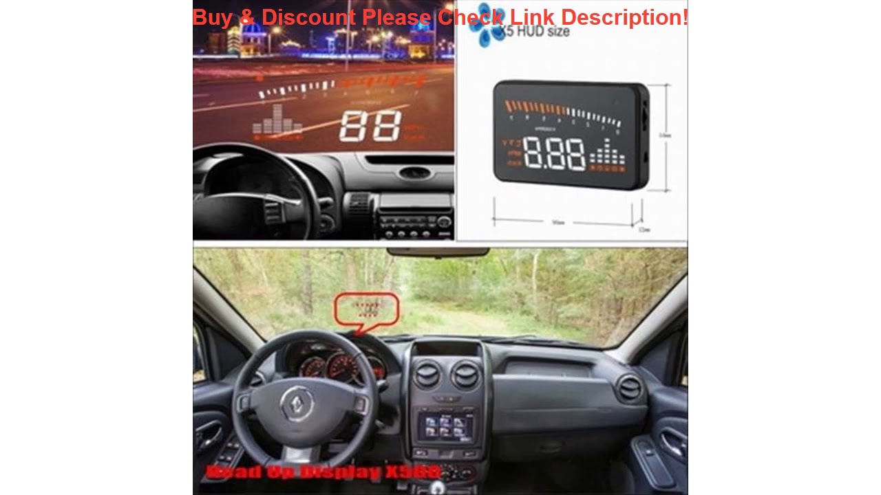 Top Car Head Up Display HUD For Renault Duster/Clio/Megane Car Electronic HUD Projector Refkecting