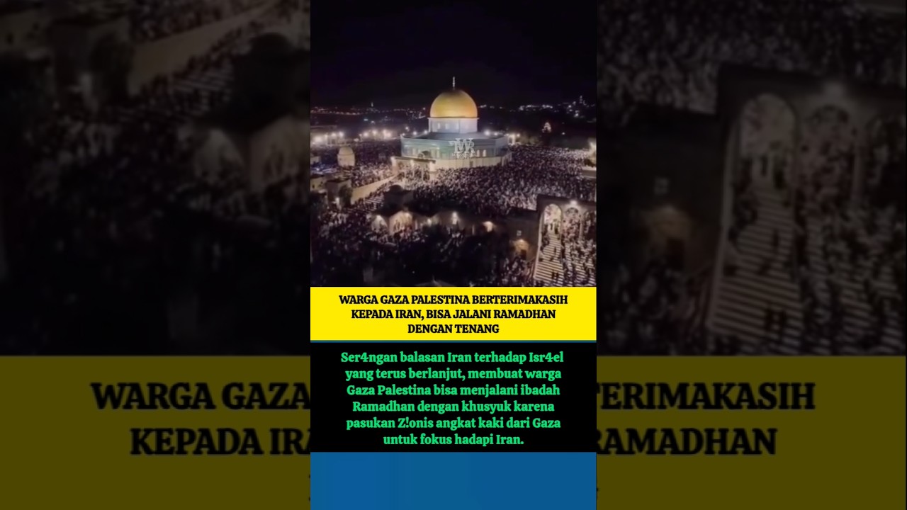 Warga Gaza Palestina Berterimakasih Kepada Iran #trending #iranvsisrael #iranvsamerica