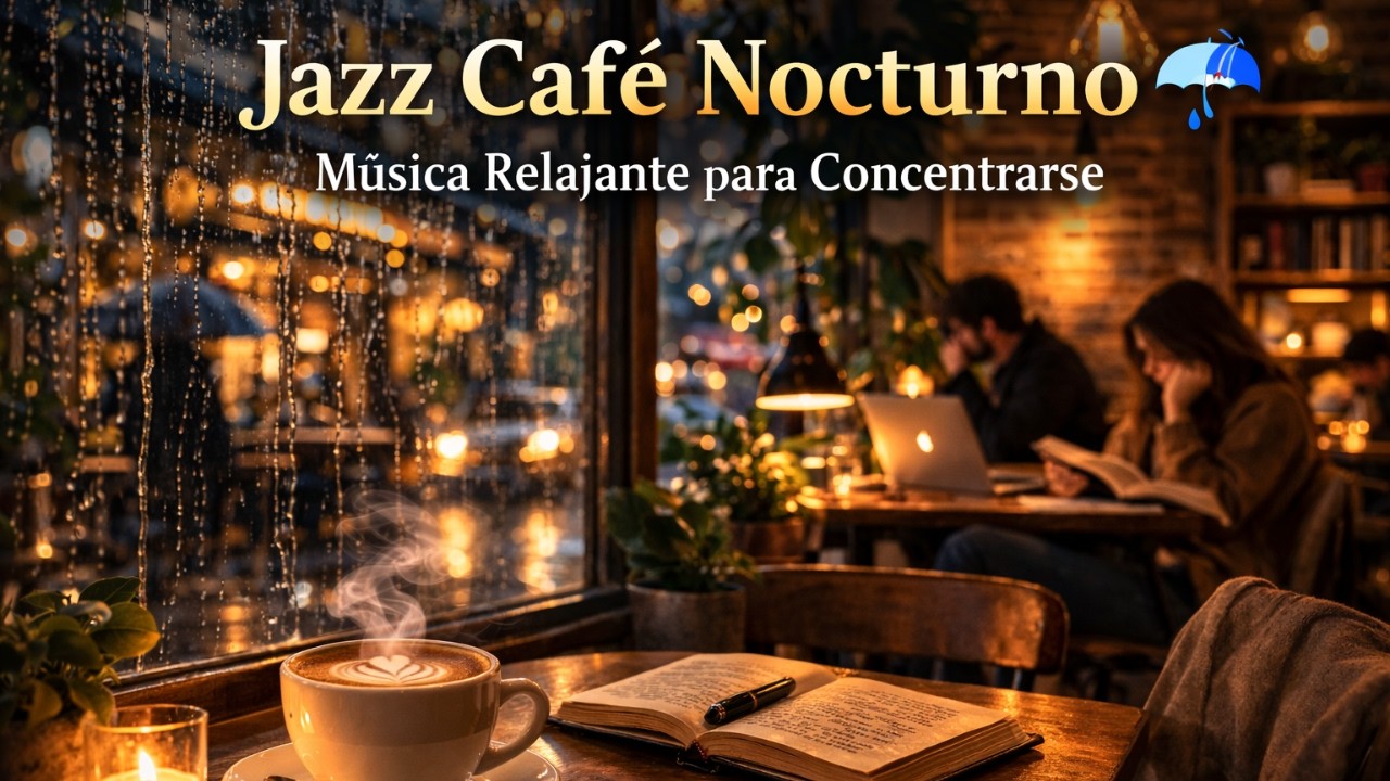 Jazz Cafe Nocturno  Musica Relajante para Concentrarse