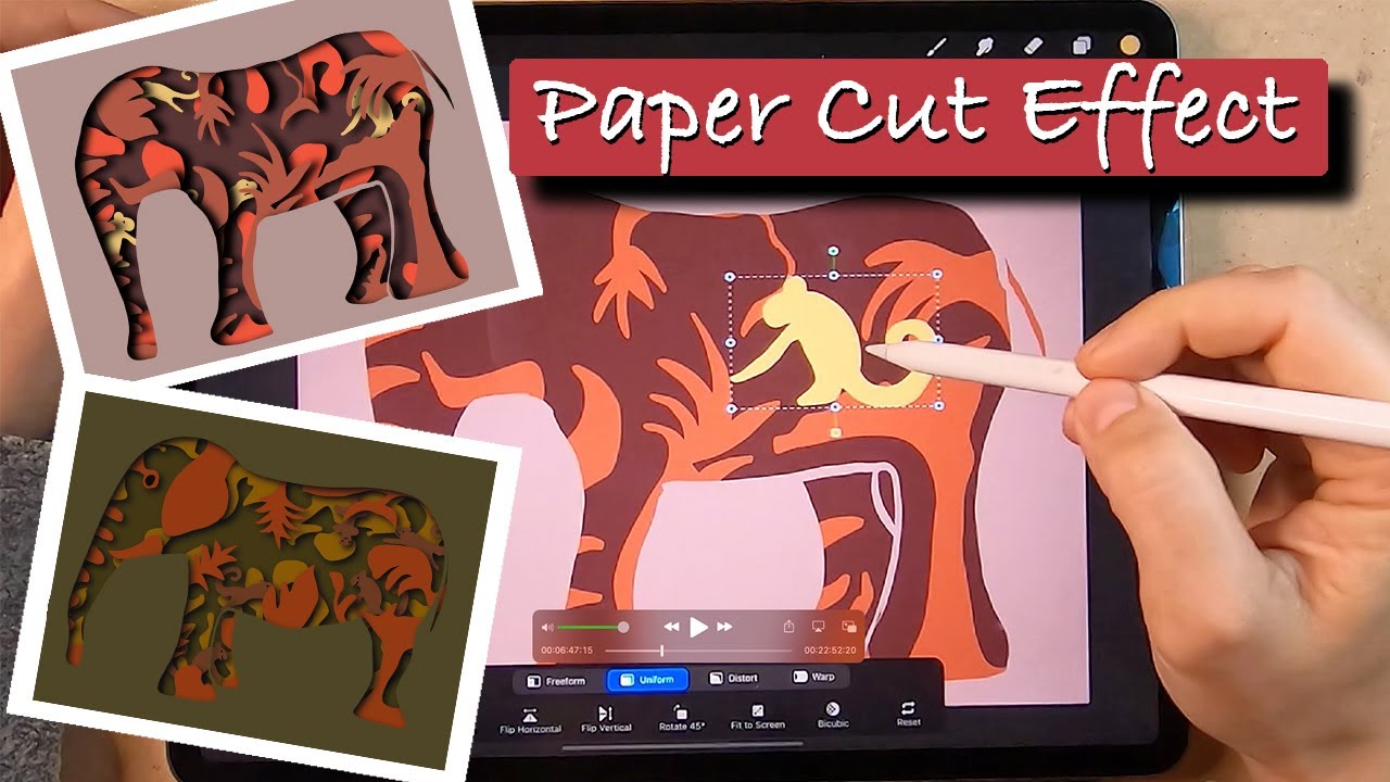 Procreate TUTORIAL - How to do the Paper Cut Effect