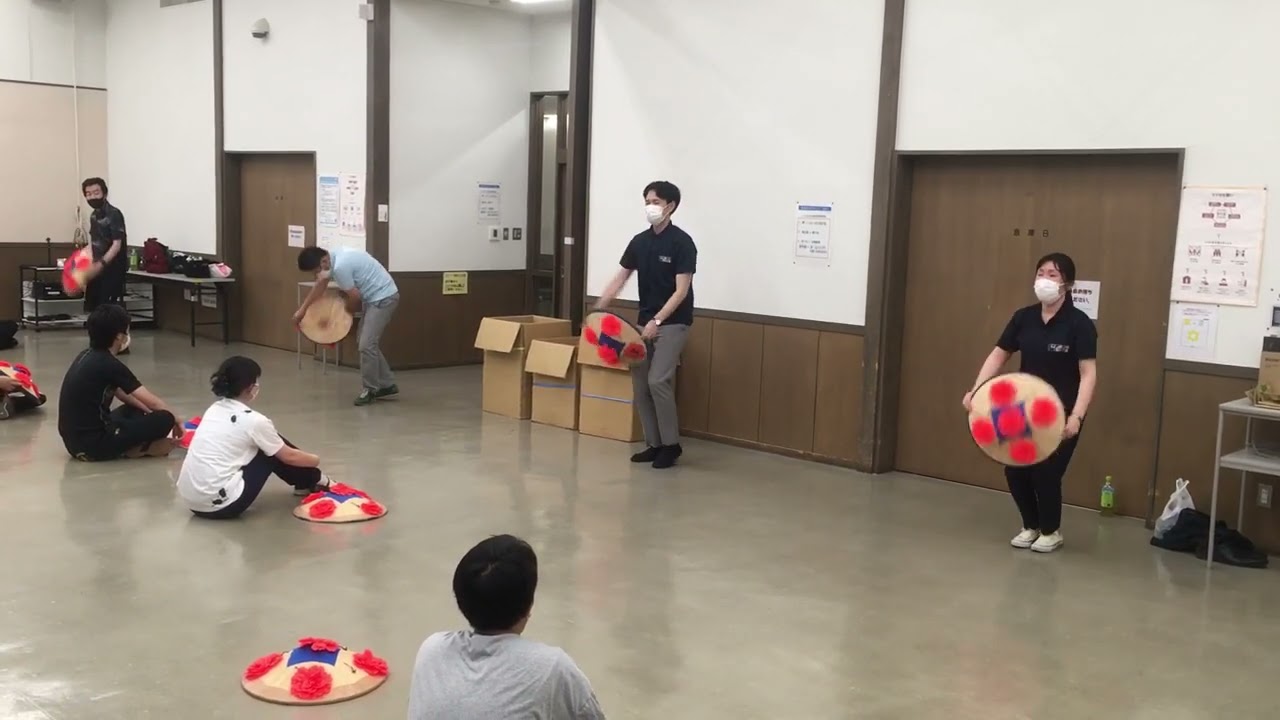 尾花沢花笠踊りお手本上町流、寺内流同時