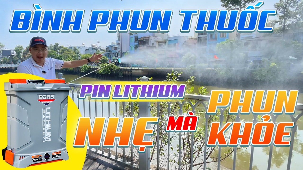 BÌNH PHUN THUỐC PIN LITHIUM BGA20A9Li – 20 LÍT | NHẸ, BỀN PIN, DỄ DÙNG CHO NHÀ VƯỜN