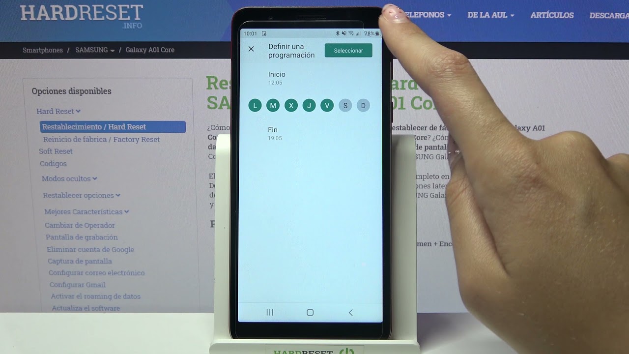 Cómo activar y desactivar modo No Molestar en Samsung Galaxy A01 Core -usar Modo Sin Distracciones