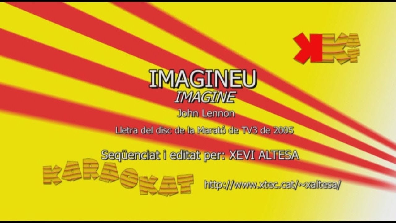 Imagineu (Imagine) - JOHN LENNON - Karaoke en català - KARAOKAT