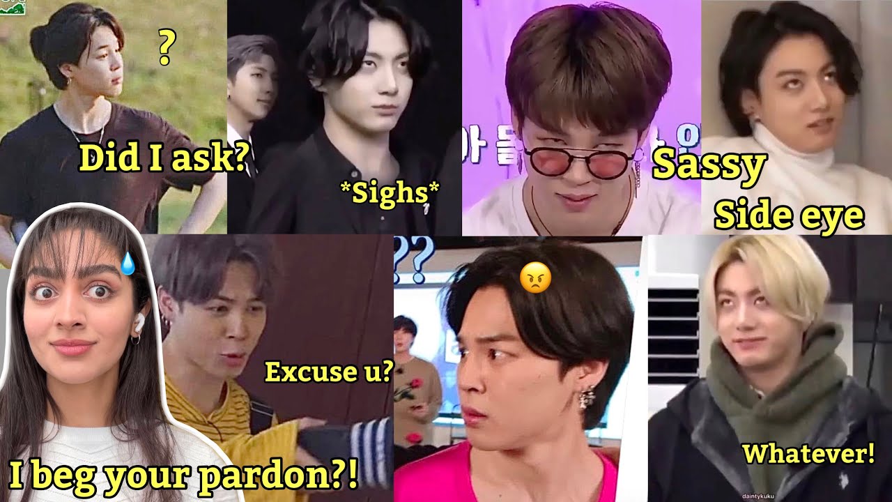 Reacting to jikook being sassy Af; bombastic side eye😒👀