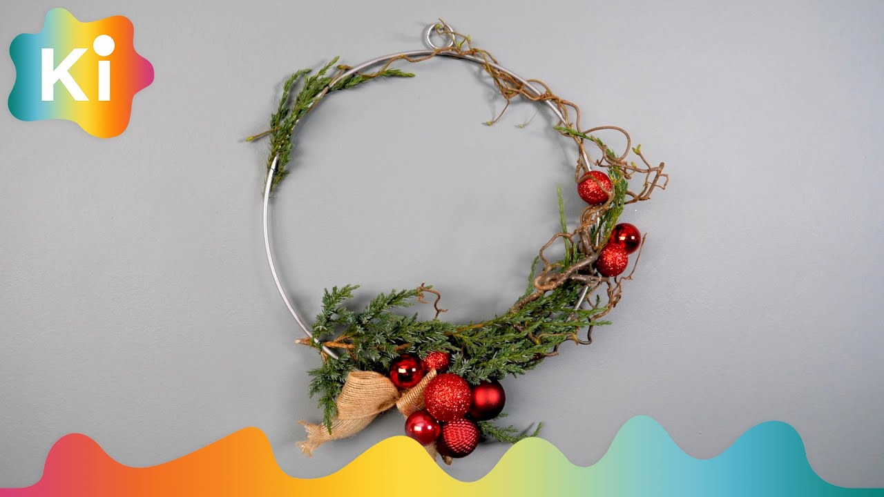 DIY: Hvordan lage enkel julekrans med metallring