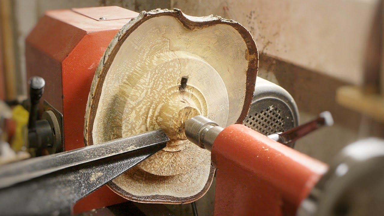 Natural edge bowl - Punky end grain woodturning.