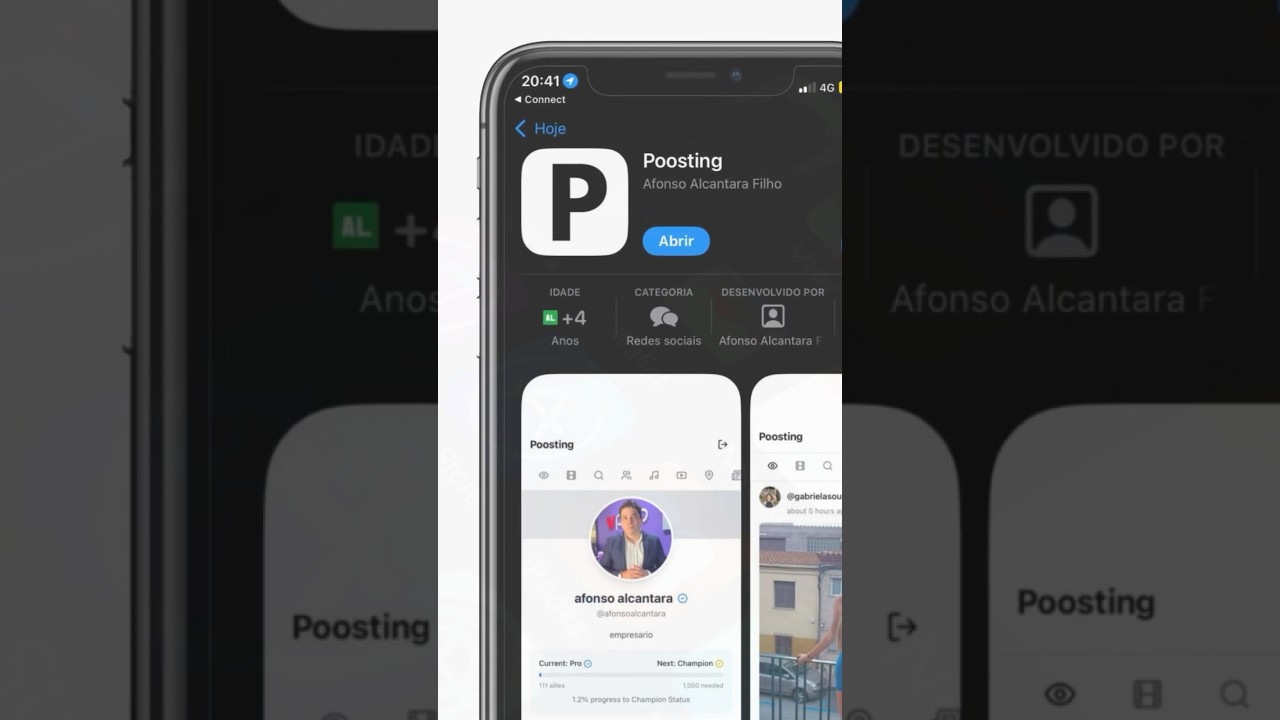 Sua nova rede social! Poosting app para iOS iPhone