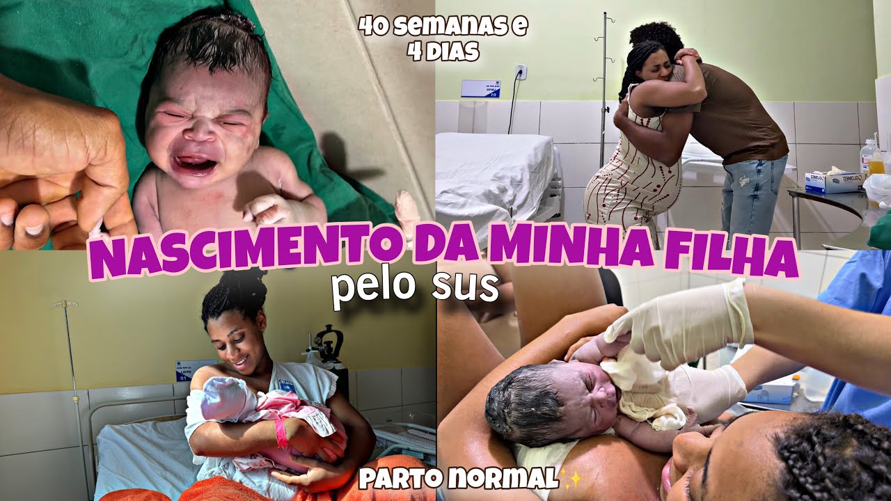 MINHA FILHA NASCEU 😭💖 PARTO NORMAL PELO SUS COM 40 semanas e 4 dias ✨