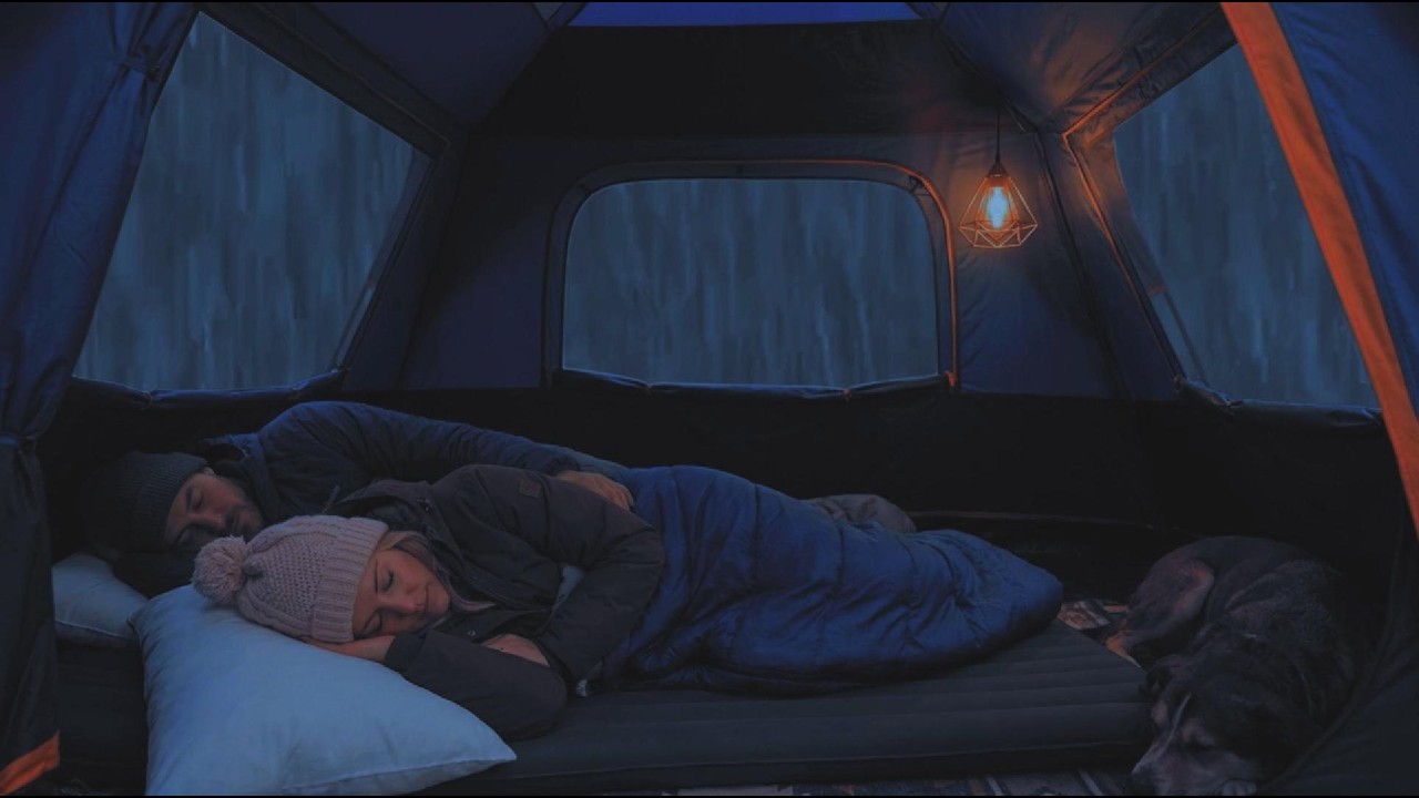 🌧️ Warning: This Rain ASMR Thunder in Tent Causes Instant Sleep 😴
