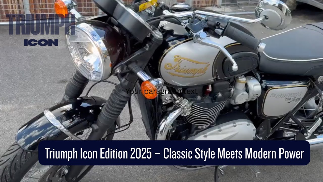Triumph Icon Edition 2025 – Classic Style Meets Modern Power