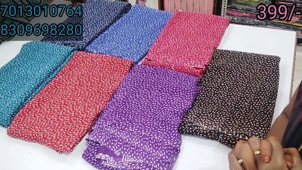 Light weight Georget fancy sarees price only 399/-
