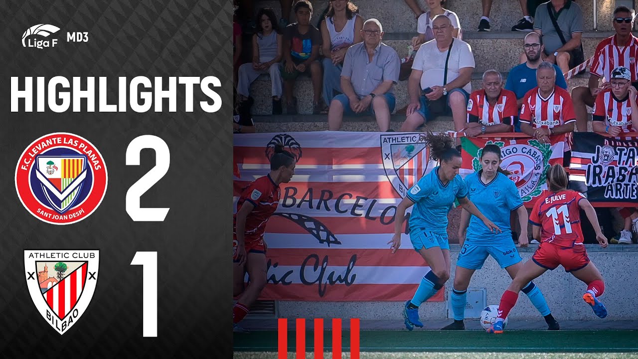 RESUMEN | Levante Las Planas 2-1 Athletic Club | Liga F 2023-24 MD3