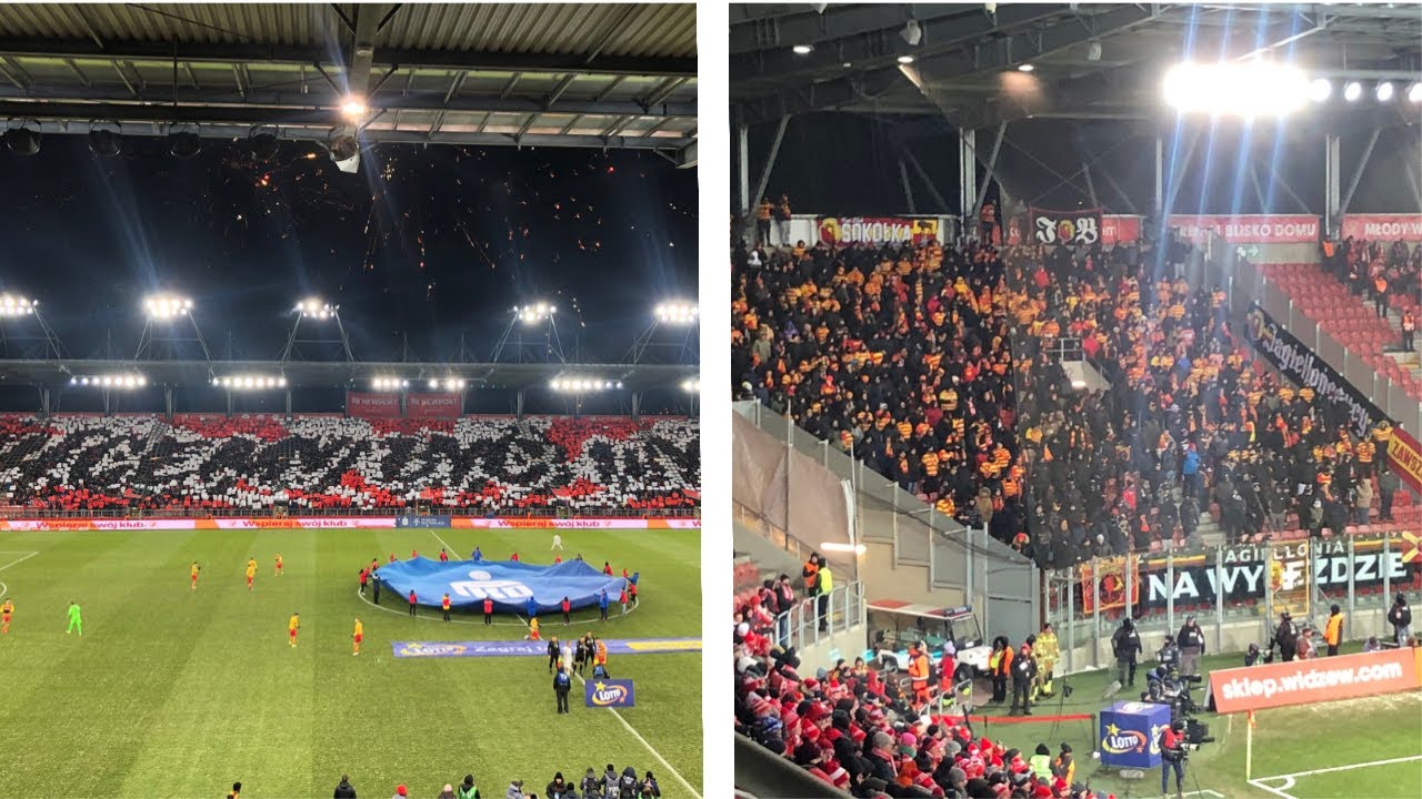 „Chcemy być wyżej” Oprawa kibiców Widzewa Łódź podczas meczu z Jagiellonią Białystok | 31.01.2026
