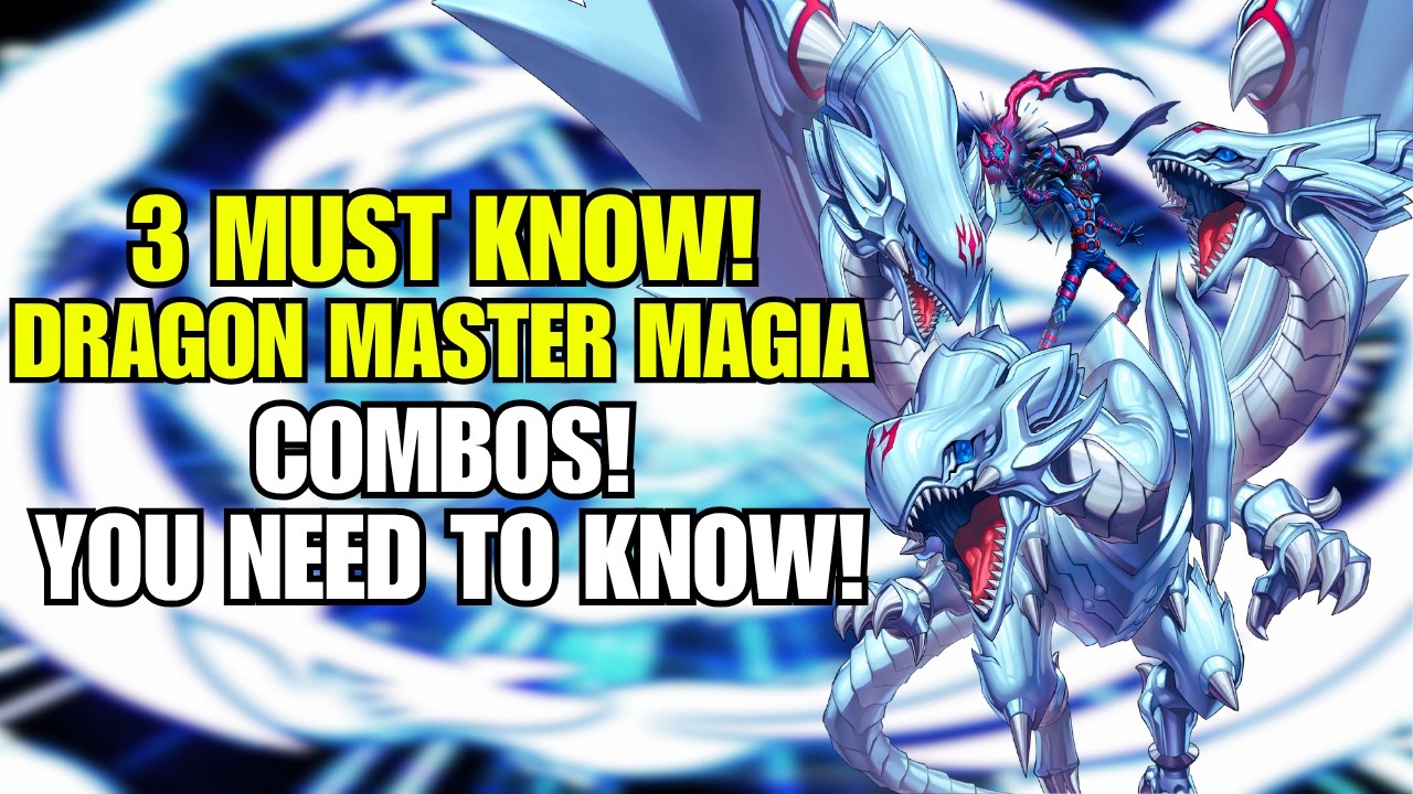 Гайд по комбо Dragon Master Magia на &laquo;Голубоглазых&raquo;! 3 комбо, которые нужно знать! Yu-Gi-Oh!