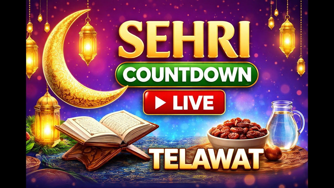 🔴 LIVE Sehri Countdown 2026 | আজকের সেহরির সময় | Beautiful Quran Telawat | Ramadan Special