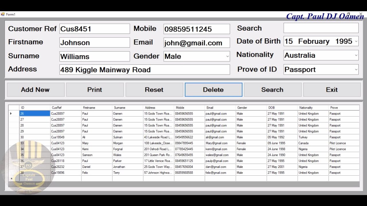How to Create Data Entry Form with Insert, Delete, Search using SQLite Database in C# -Full Tutorial