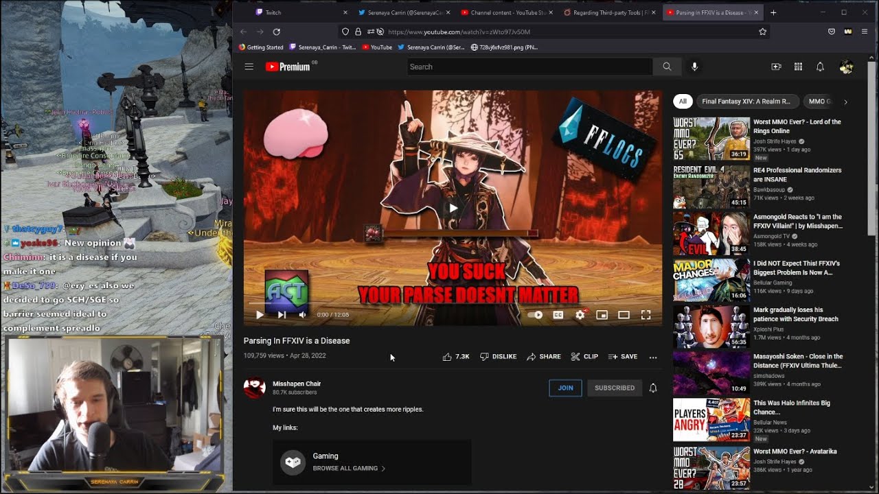 Serenaya Reacts to "Parsing In FFXIV is a Disease" by Misshapen Chair
