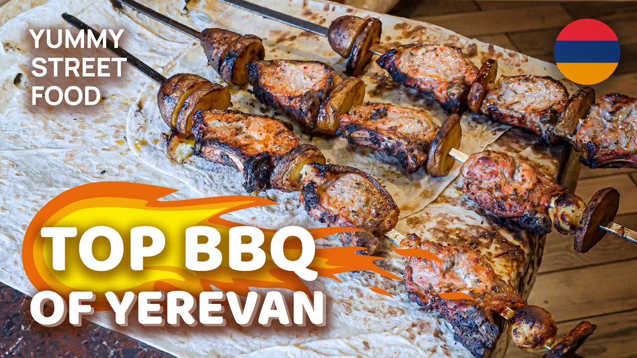 Уличная еда Еревана 🇦🇲🍢 Невероятно вкусный армянский шашлык (хоровац)